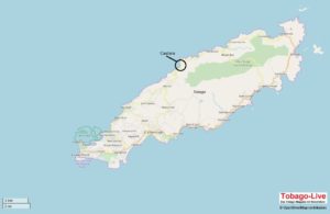 On the map of Tobago you can see that Castara is located in the west of the island directly at the Caribbean and the rainforest.