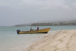 Die Küste an der Karibik auf Tobago und Trinidad und Tobago ist grün. Es gibt auch Sandstrand und Strand. Mit der Bootstour mit Alibaba aus Castara erkundet man die Insel. Auch mit BBQ im Nylon Pool und No Man´s Land.