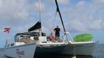 The catamaran Picante on Tobago in Trinidad and Tobago in the Caribbean is a sailing ship. There are trips as Sunsettour, charter, snorkel tour, Honeymoon, in pairs. Cheap and reliable with very good service.