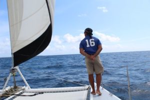 Neben Kapitän Markus Grundmann kümmert sich Marcellous um den Katamaran Picante auf Tobago in Trinidad und Tobago in der Karibik