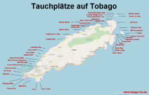 Tobago in Trinidad und Tobago bietet viele Tauchplätze. Anfänger und Fortgeschrittene PADI Taucher kommen in viele Spots auch bei Drifttauchen und Strömungstauchen auf ihre Kosten. Tobago-Live unterstützt bei der Urlaubsplanung für einen günstigen Tauchurlaub in der Karibik.